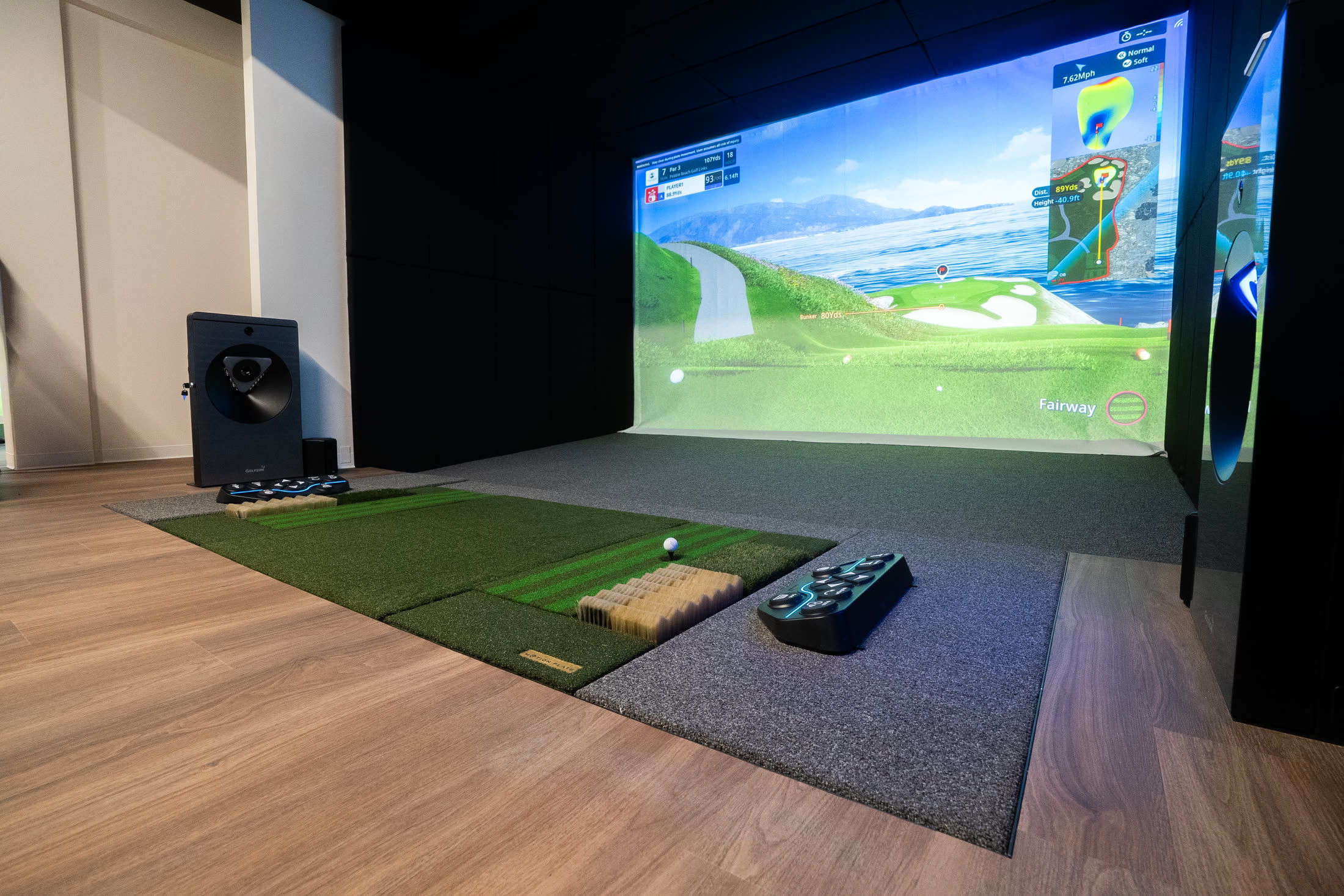 World-famous course rendered on the Golf Envy simulator screen